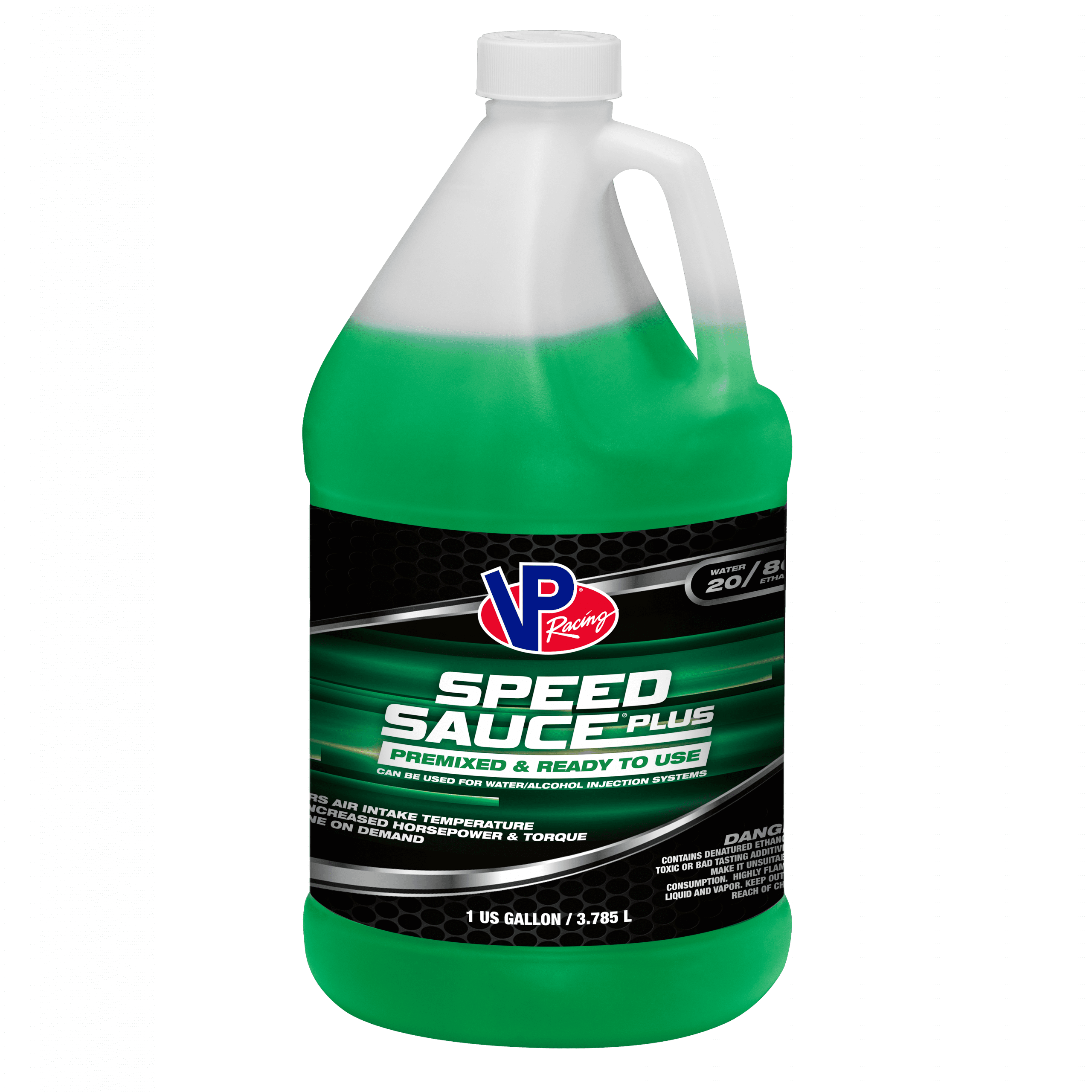 Water-Ethanol fuel injection fluid. Water-methanol fuel injection fluid. VP Racing Speed Sauce for water injection kits.