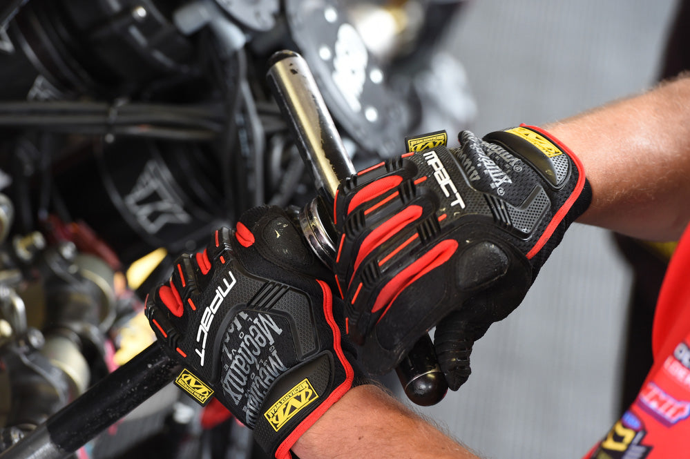 Mechanix Wear M-Pact. Protects hands using the highest quality Thermoplastic Rubber (TPR). Knuckle protection that absorbs blunt force impact and meet EN 13594 impact standard. Helps to reduce hand fatigue as the day goes on.